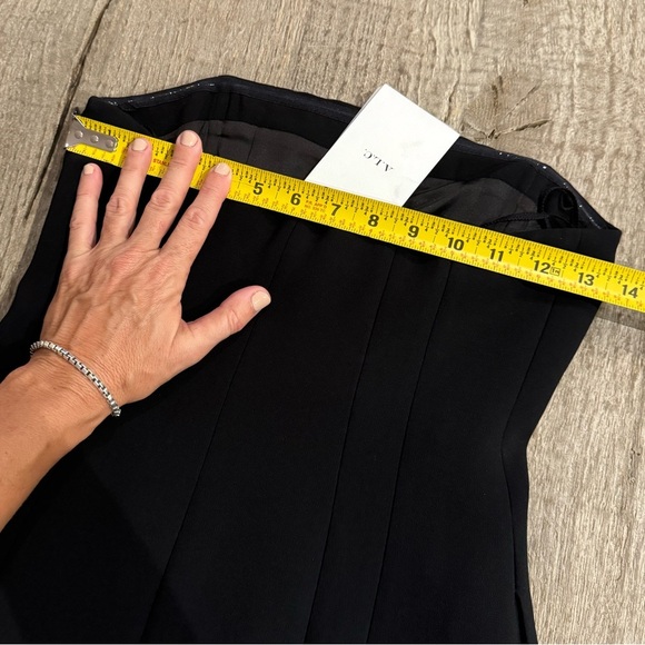 ALC Elizabeth Strapless Midi Dress in Black. - Picture 7 of 10